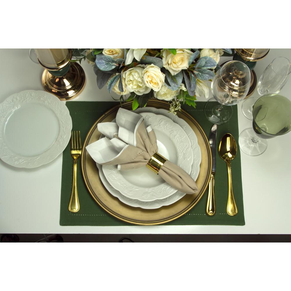 Jogo Americano 2 Peças Ponto Ajour Wolff Verde Escuro em Oferta na Shopee