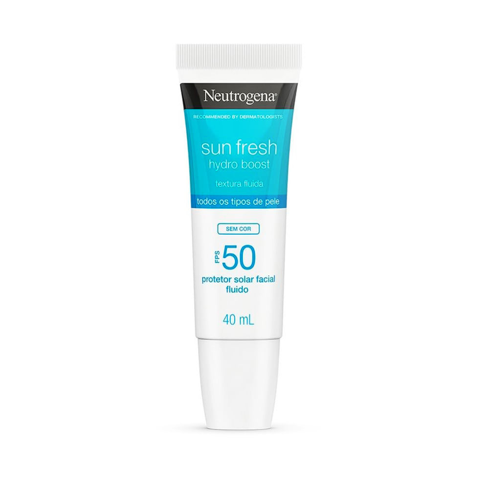Protetor Solar Neutrogena Sun Fresh Hydro Boost FPS 50 Sem Cor 40ml em Oferta na Shopee