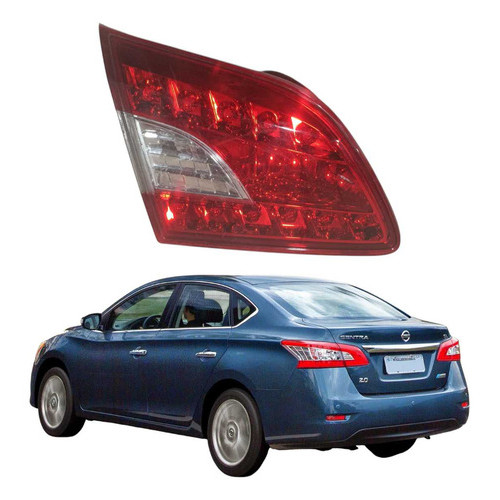 Lanterna Tampa Traseira Esquerda Nissan Sentra 2014 A 2017 Esquerdo/motorista Vermelho