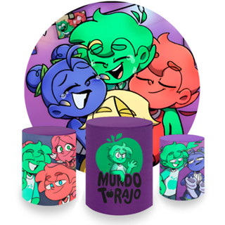 Painel Redondo + Trio Capas De Cilindro Decorações Tema Mundo Torajo | Envio Rapido em Oferta na Shopee