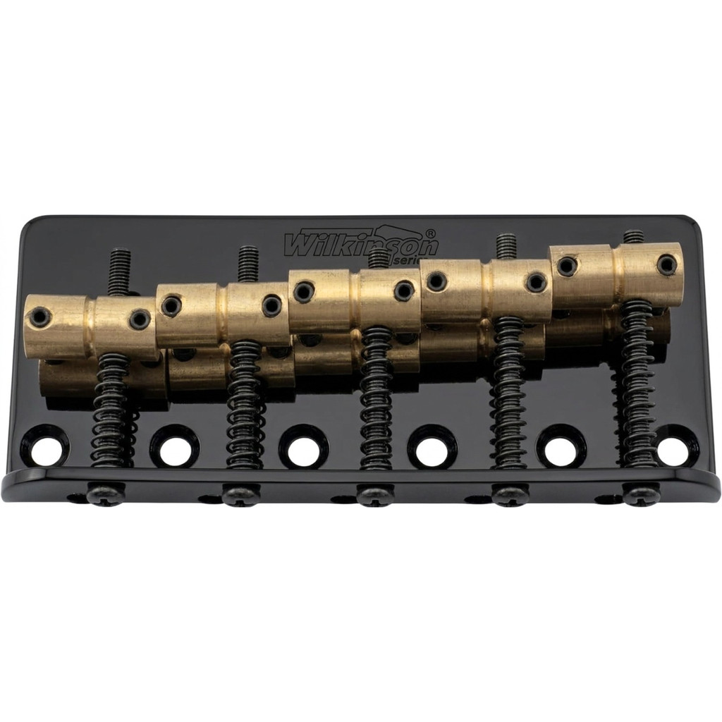 Ponte Wilkinson Saddle de Latão Preta Para Contra Baixo Fender Jazz Precision Bass