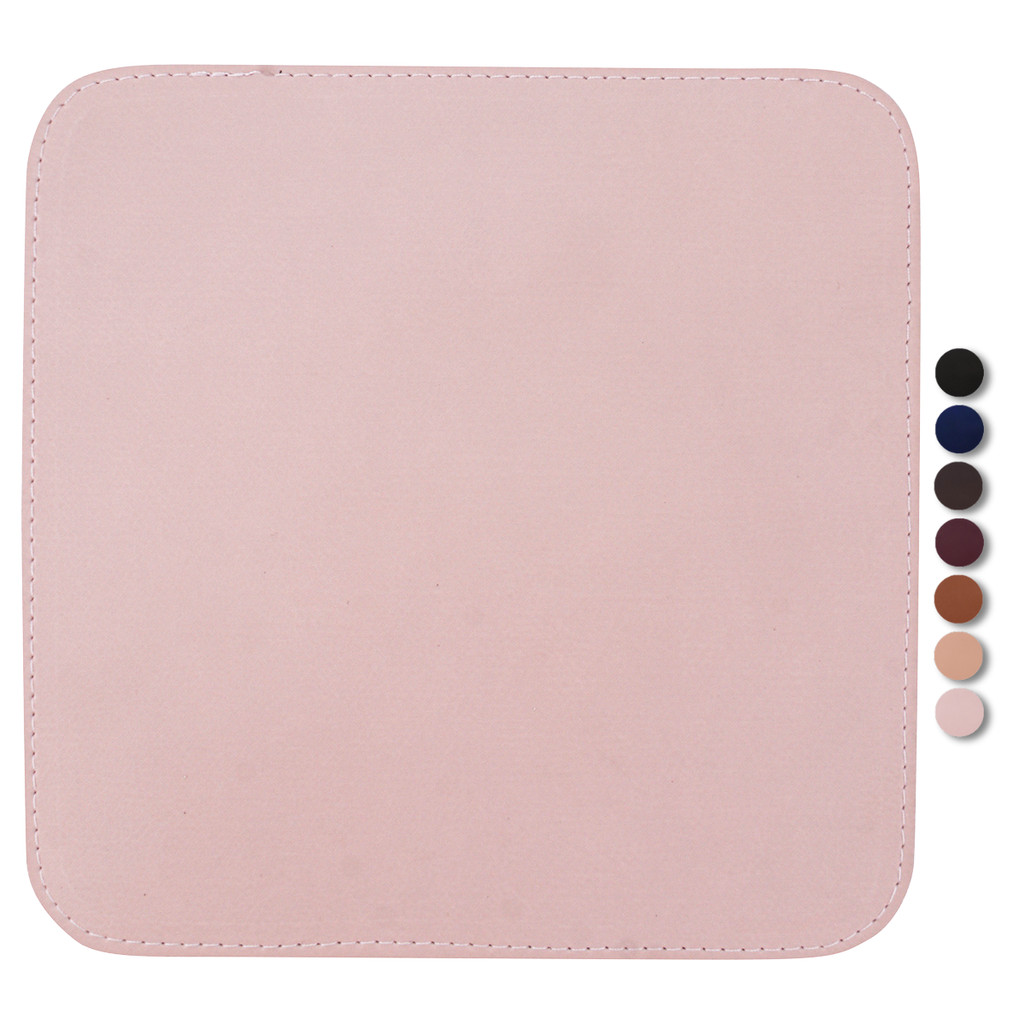 MousePad Couro Costurado Liso Antiderrapante Impermeável