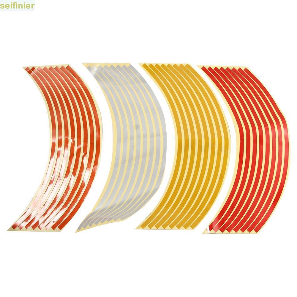 SEIFINIER Adesivo Refletivo Para Rodas De Carro Decalques Automotivos Adesivos Universais Bicicletas Fita Listrada Aro