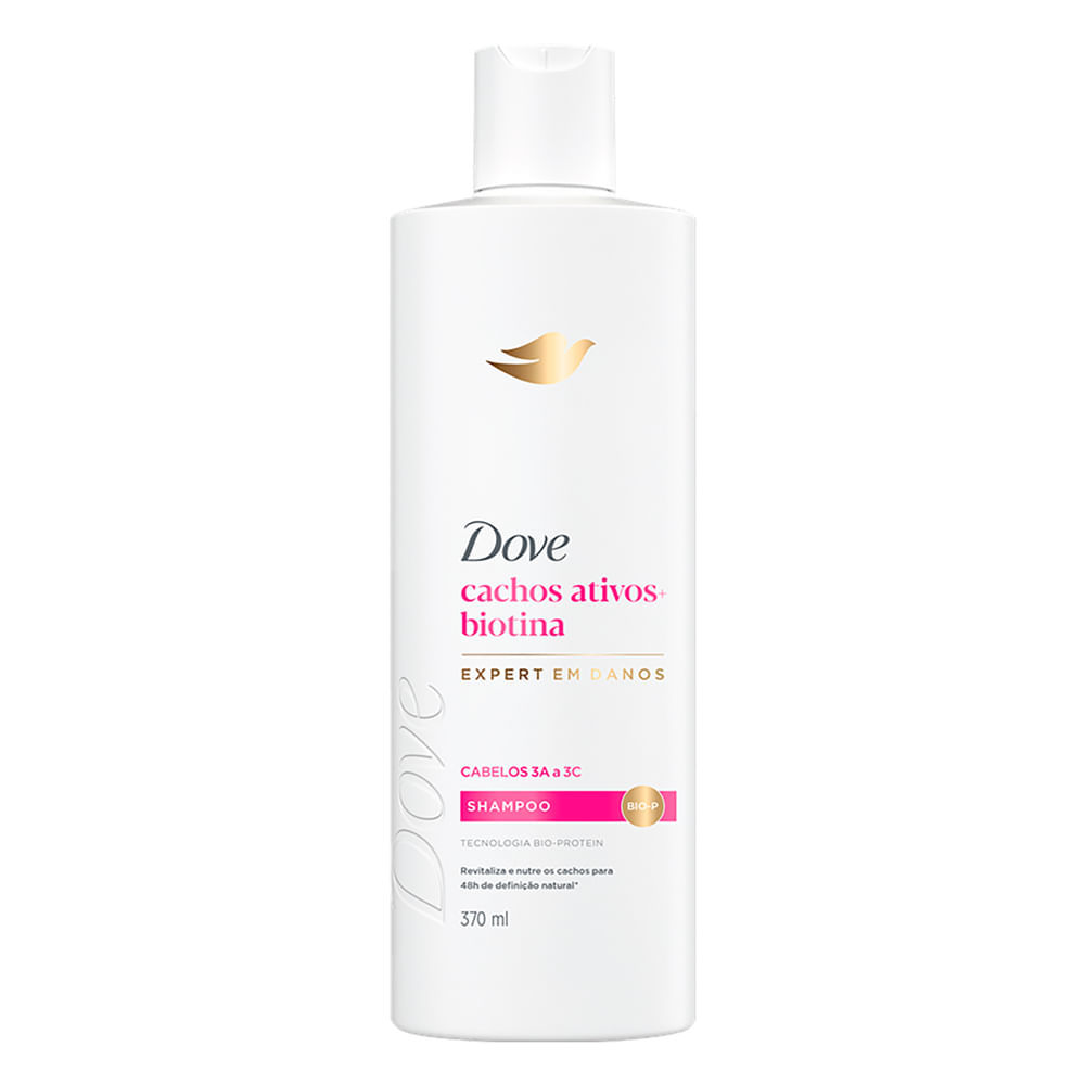Shampoo Dove Cachos Ativos e Biotina Expert em Danos 370ml em Oferta na Shopee