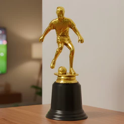 Enfeite Decorativo de Futebol - Jogador Ouro - 7x16cm - 1 unidade - Rizzo