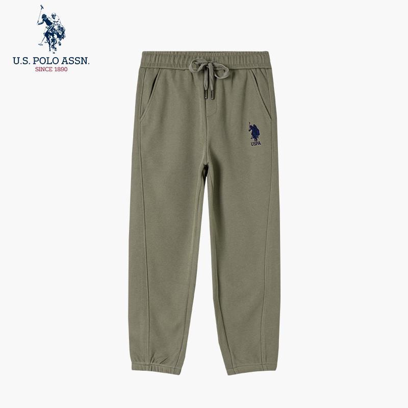 Uspoloassn American Poloassn Association Primavera Outono Masculino Solto Elástico Calça de Moletom Reta