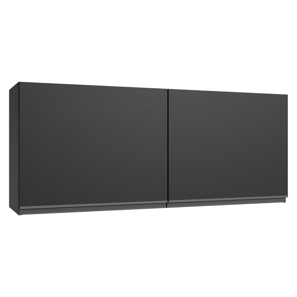Armário Aéreo 120 cm 2 Portas Preto Nice Madesa