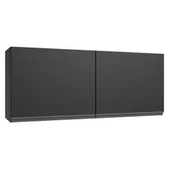Armário Aéreo 120 cm 2 Portas Preto Nice Madesa