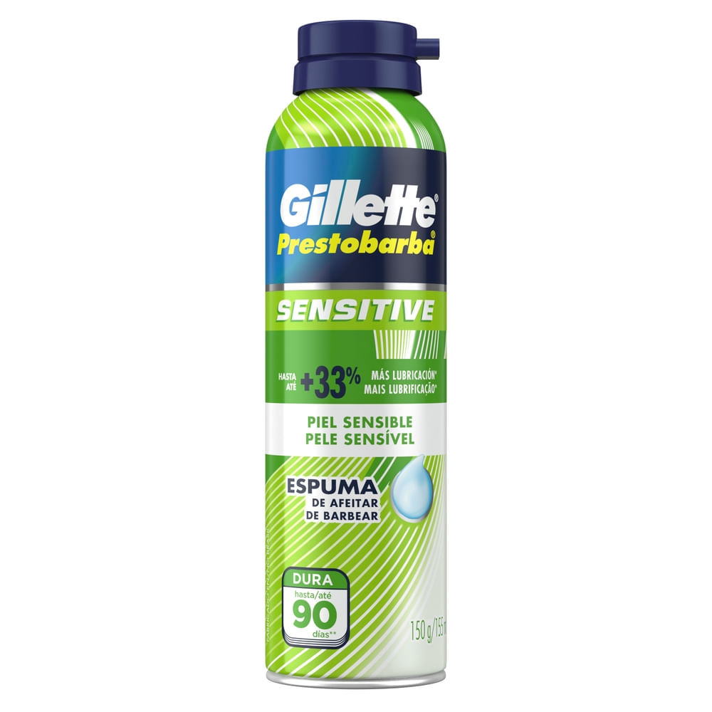 Espuma de Barbear Gillette Prestobarba Sensitive 150g em Oferta na Shopee