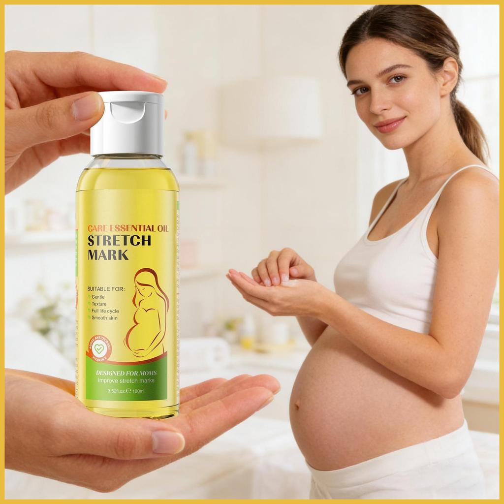 Óleo De Barriga Para Mulheres Grávidas 100ml Hidratante Cuidados Com A Pele Corporal Estrias Pós-Chuveiro Haolibr