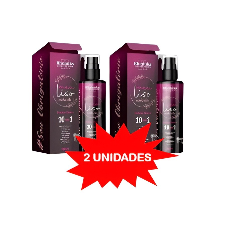 Kit Spray Protetor Térmico 10 em 1 Capilar Meu liso Minha Vida 200ml Rhenuks Leave-In