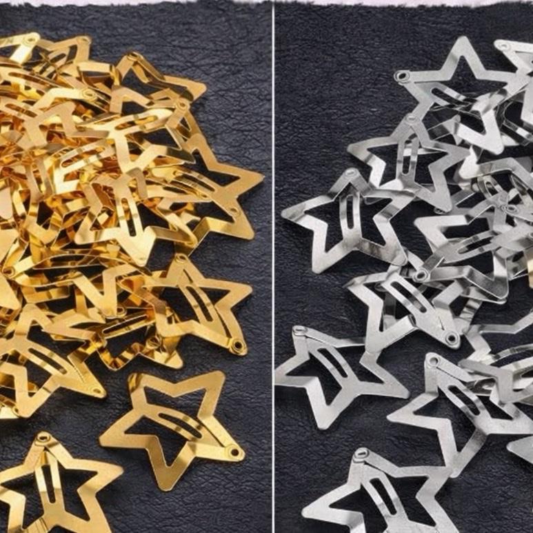 Presilhas estrelas Dourada e prata antiderrapante/presilha grampo em Oferta na Shopee