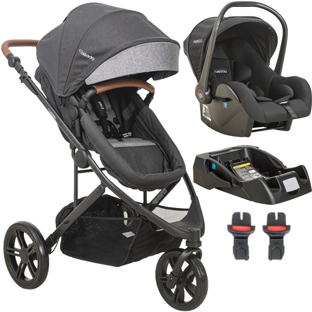 Carrinho de Bebe Bebe Conforto Base Kiddo Trek Melange Gray