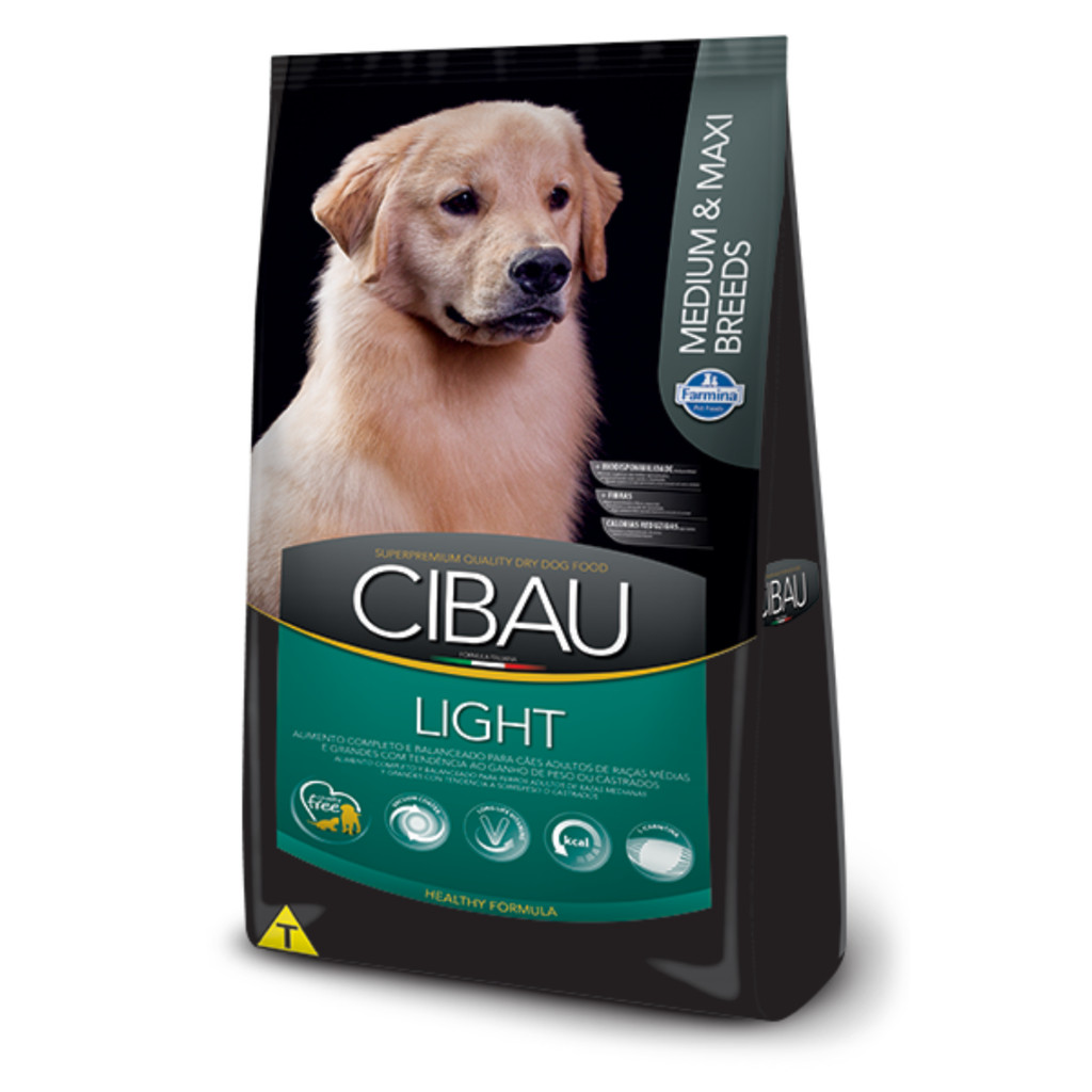 Ração Cibau Light Medium e Maxi Breeds para Cães Adultos 12kg em Oferta na Shopee