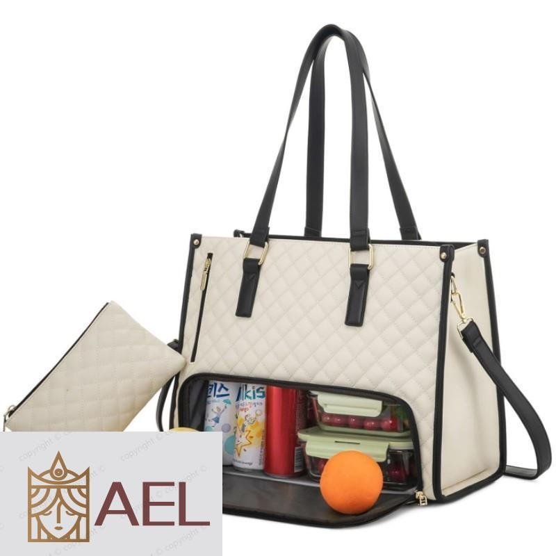 Bolsa Térmica para Laptop Feminina com Compartimento para Computador QVUP