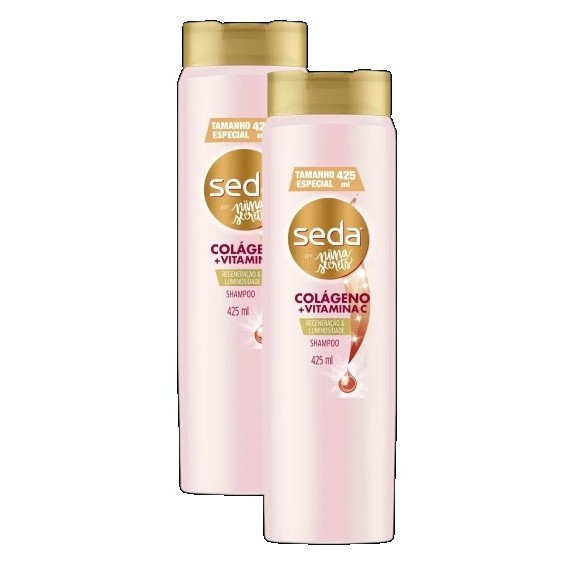 2 Shampoo Seda by Niina Secrets Colágeno + Vitamina C 425ML