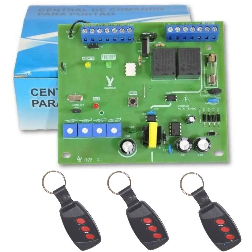 Placa portão central Pcx-30 hombrus +3 controle  Sensor Hall