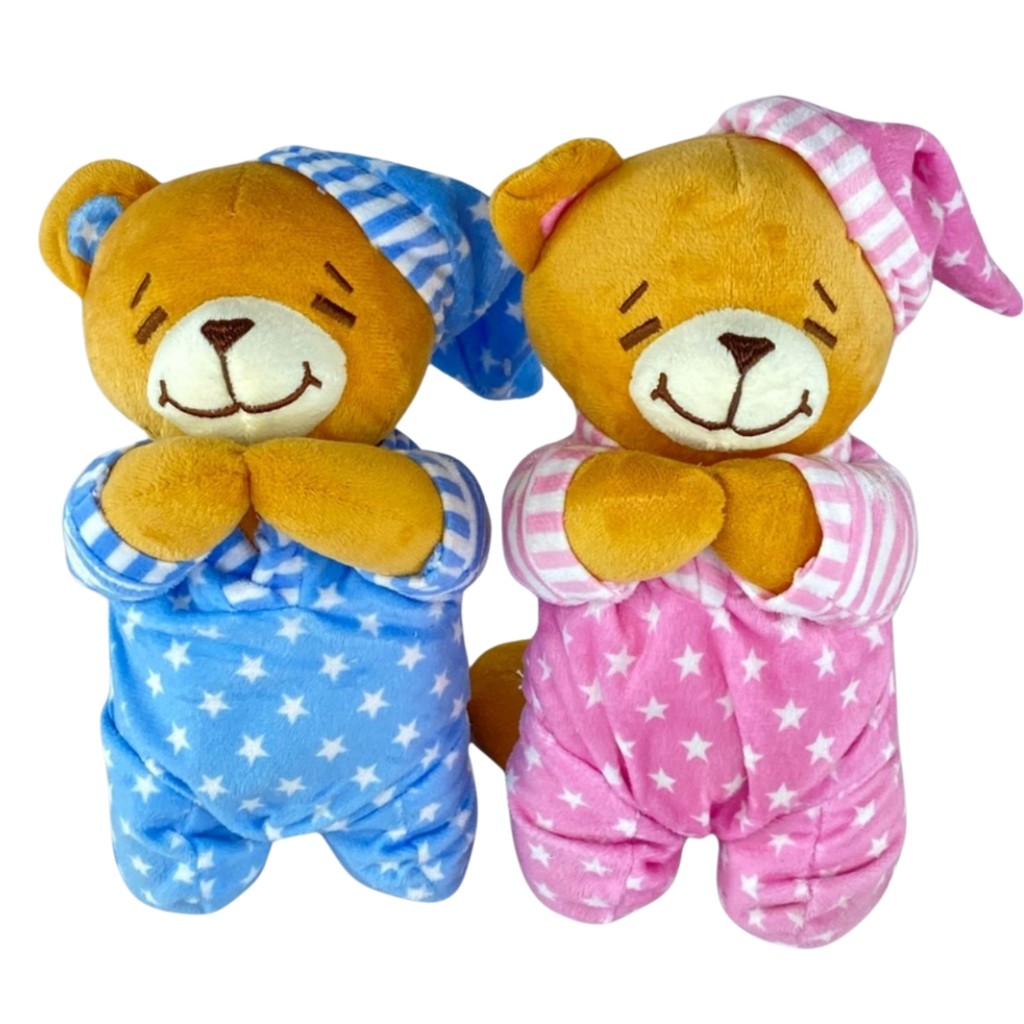 Ursinho de Pelúcia Fofinho Reza Oração Dormir Pijama Anjinho Da Guarda Castela em Oferta na Shopee