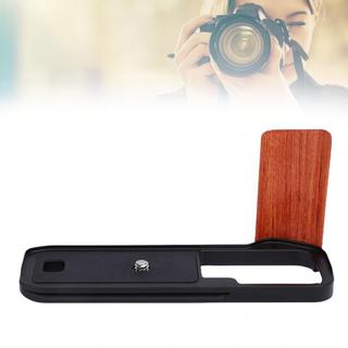 Aperto em forma de L para câmera, adequado para Fujifilm GFX 100RF, alça lateral de madeira com placa base de liberação