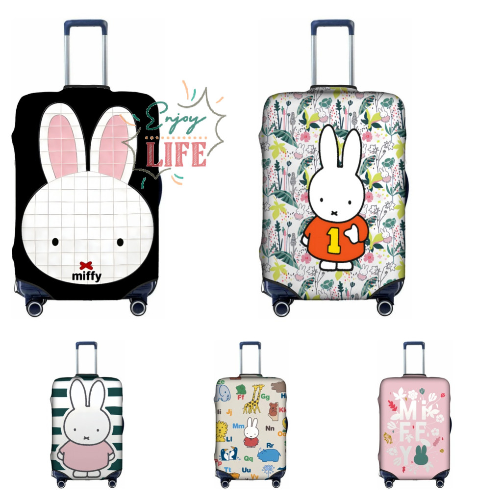 Capa De Bagagem Miffy , Grossa , Elástica , Resistente Ao Desgaste , À Prova De Poeira , Anti Arranhões , Desenho Animad