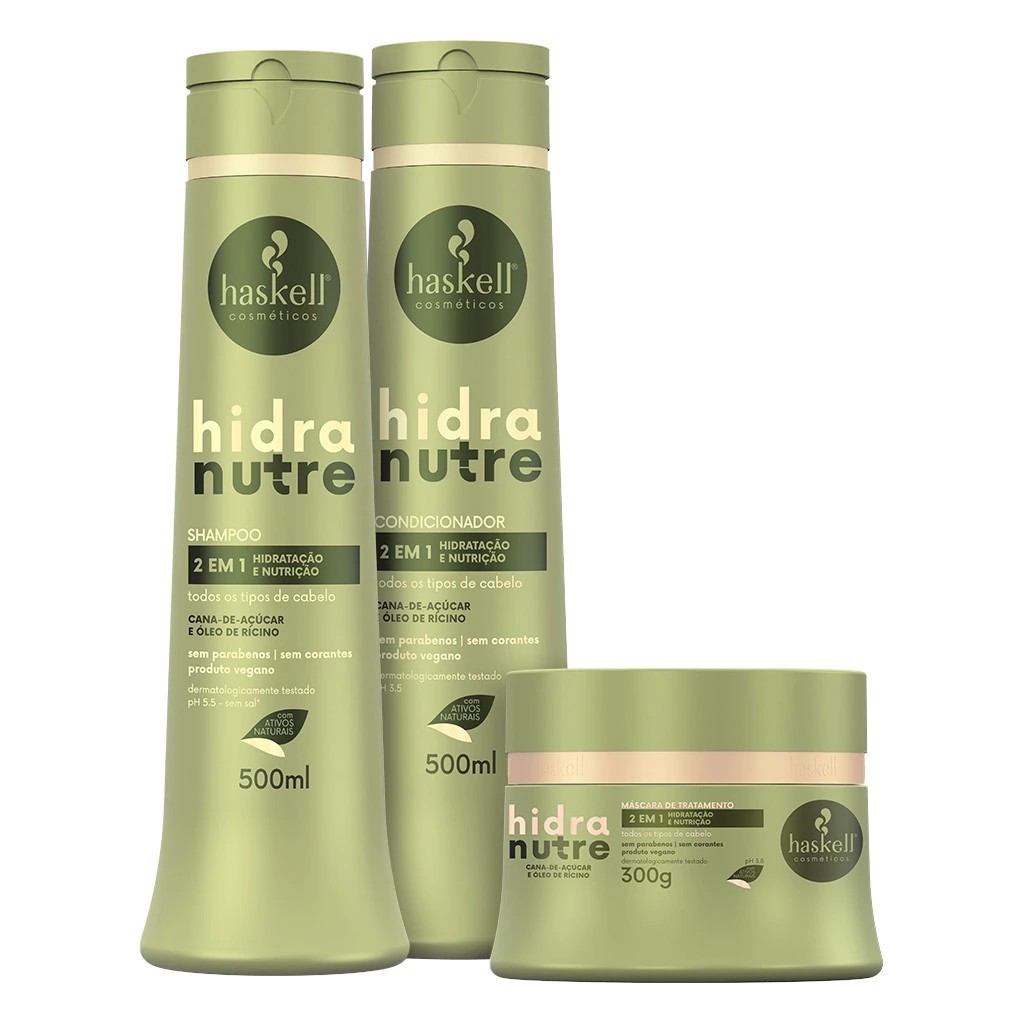 Kit Hidranutre Haskell 500ml/300g (3 itens) em Oferta na Shopee