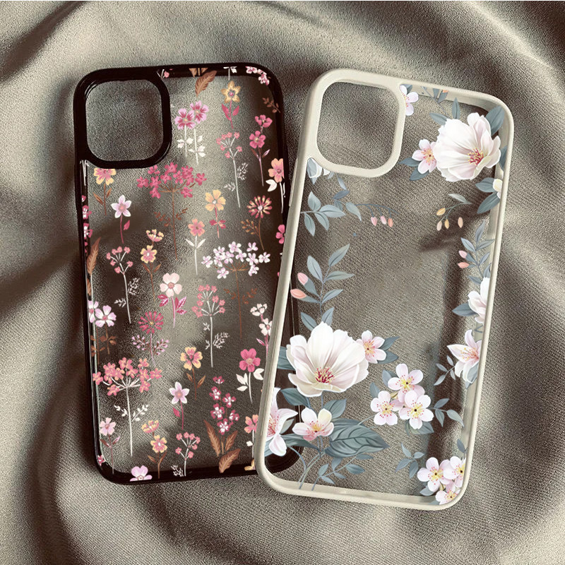 Capa De Telefone Para Samsung A56 A35 A54 A06 A26 A55 A36 A05S A15 A16 A12 A52 A34 5G A32 Francês Vintage Flor Clara Mac