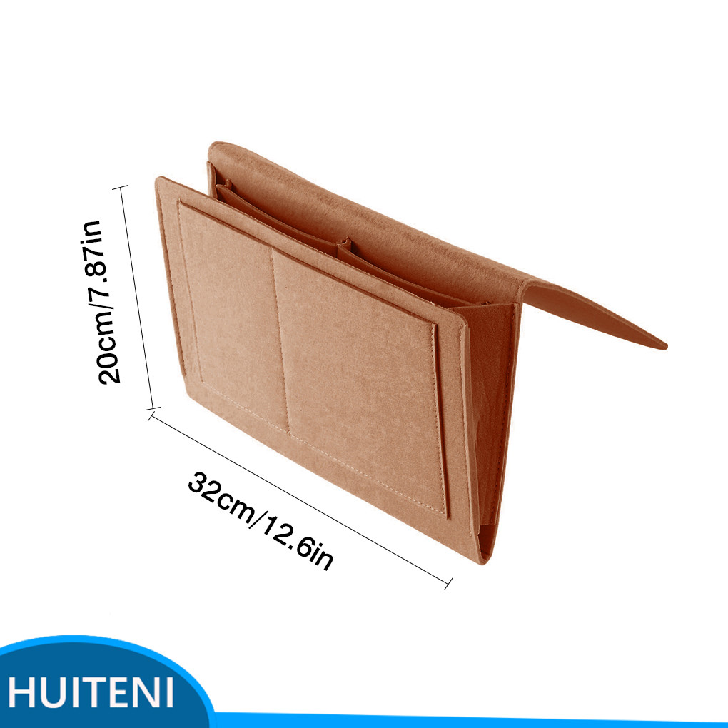 Armazenamento De Feltro Para Sofá De Cabeceira 1/2 Bolsa Organizador De Livros Fone De Ouvido Com Controle Remoto Suspen