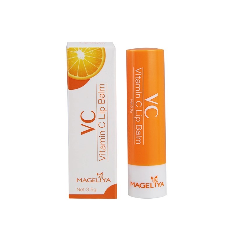 Tailândia MAGELIYA VC Lip Balm Anti-Seco Crack Fade Lip Lines Hidratante Hidratante Feminino Bálsamo Labial Incolor