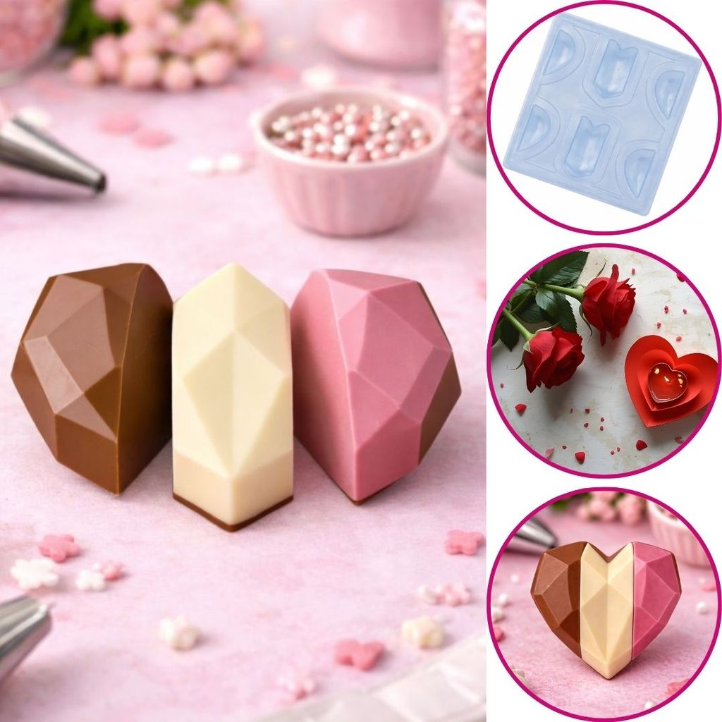 FORMA BWB SILICONE CORAÇAO LAPIDADO FATIA 200G 10645 (BWB MAES NAMORADOS) em Oferta na Shopee