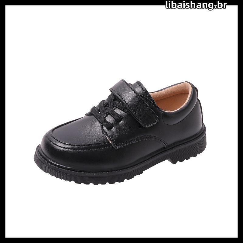 tênis infantil masculino kit tênis infantil masculino Meninos, sapatos de couro, solas macias, crianças, estilo britân