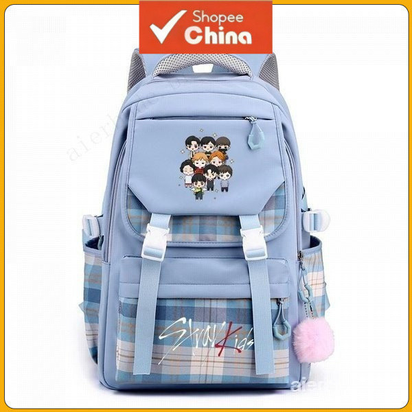 Mochila Estilo Stray Kids Versão Coreana, Mochila Escolar, Mochila Unissex, Mochila de Viagem OXFD VOGU
