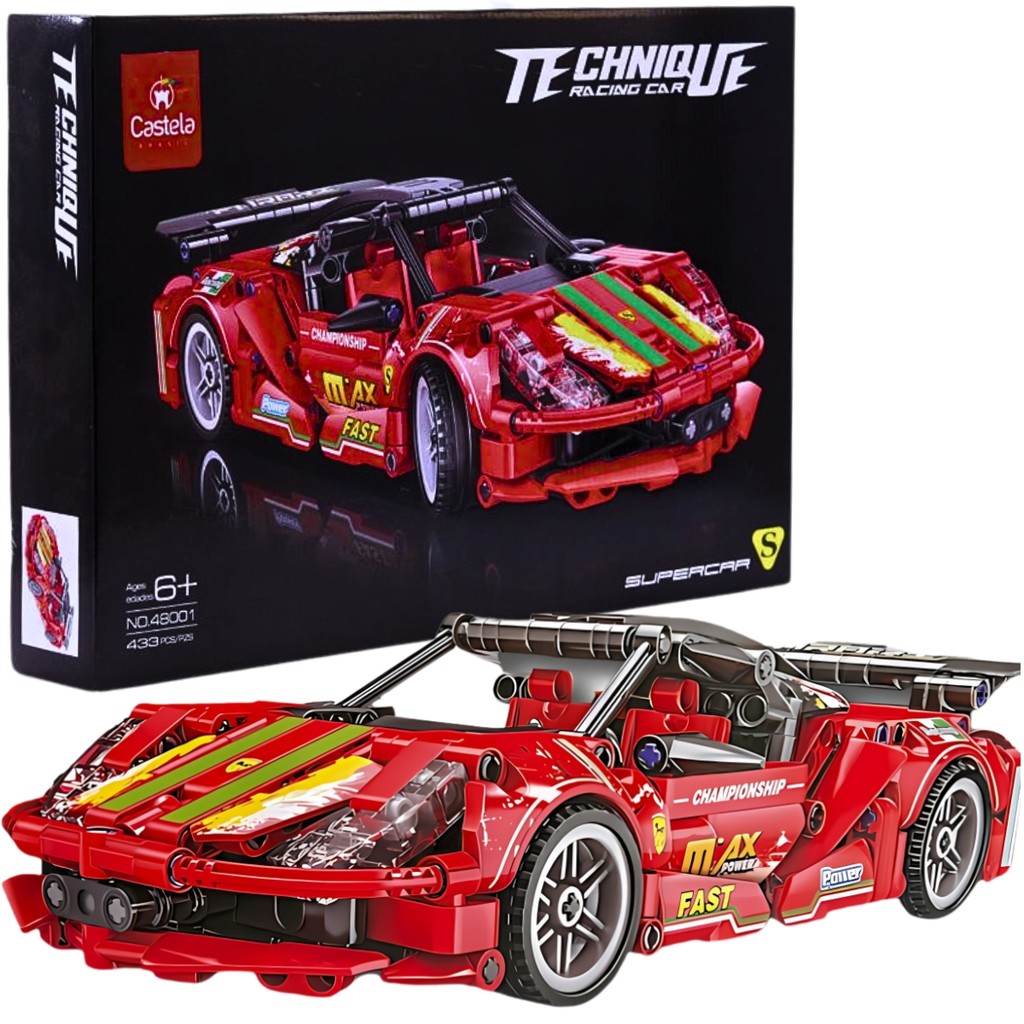 Carro Esportivo Blocos de Montar Racing Car 471 Pçs Castela em Oferta na Shopee
