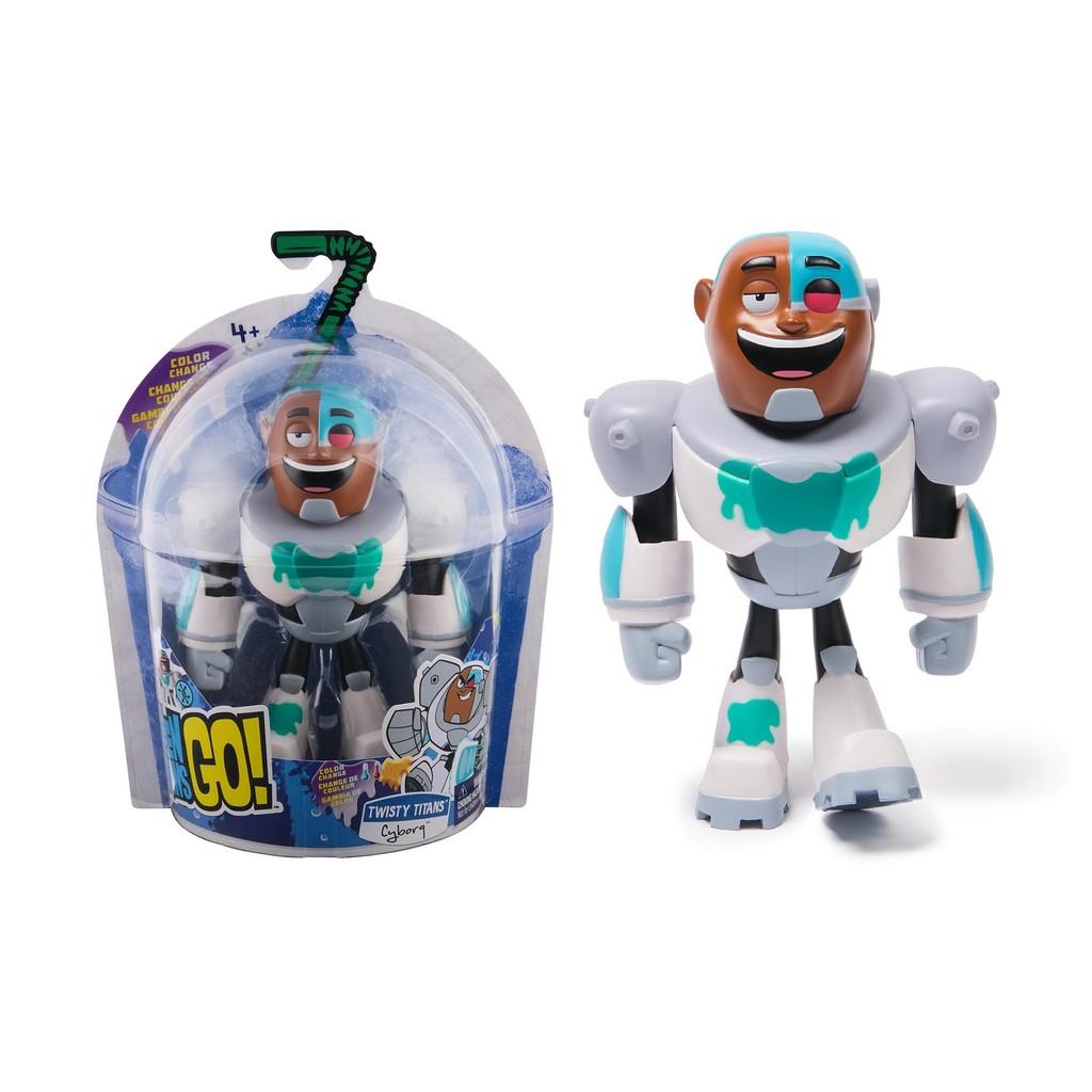 Boneco Flexível Cyborg - Color Change - 15 cm - Jovens Titãs em Ação - Spin Master