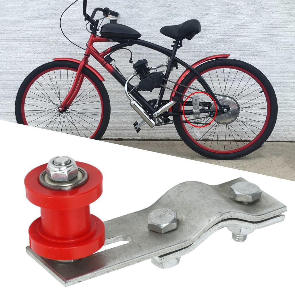 Aumotop rolo tensor de corrente resistente, ajustador deslizante para motor de motocicleta, bicicleta motorizada, liga