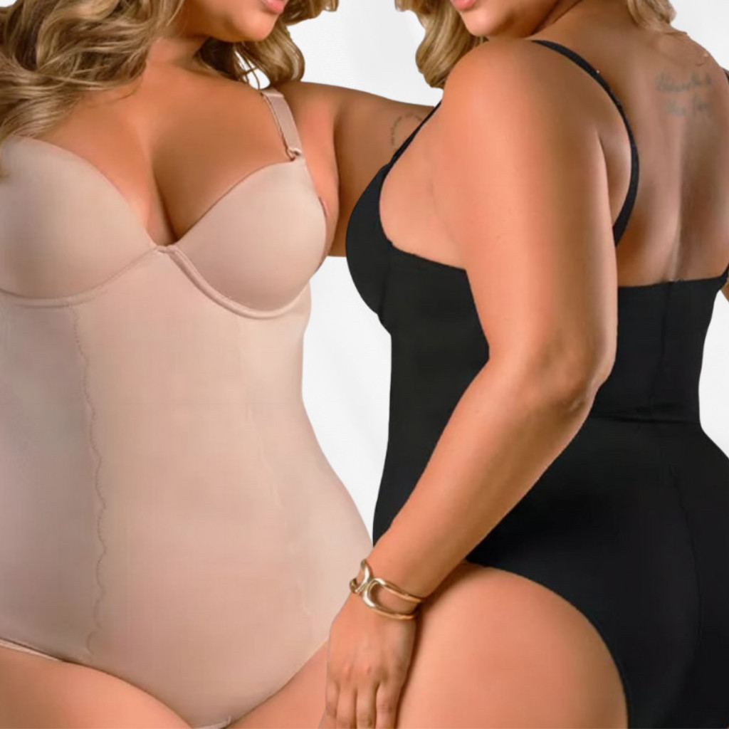 Body Macaquinho Plus Size Modelador Cinta Feminina Compressão