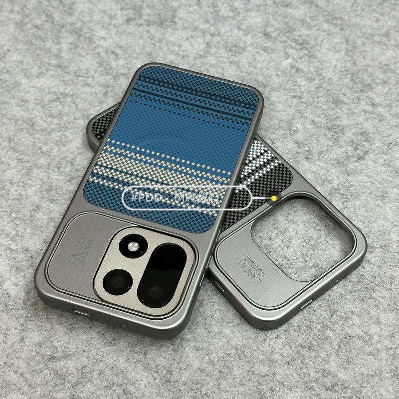 Capa para celular OnePlus 15, textura de Kevlar emendada, sucção magnética fosca, orifício grande, capa rígida anti-qued