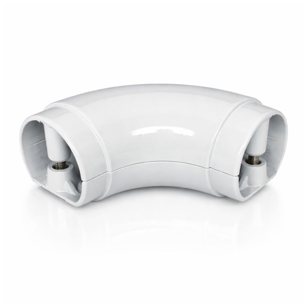 CURVA CONEXAO ALUMINIO S/CANOPLA 2 POLEGADAS PARA CORRIMAO TUBO REDONDO D094/D090 BRANCA S012 SM