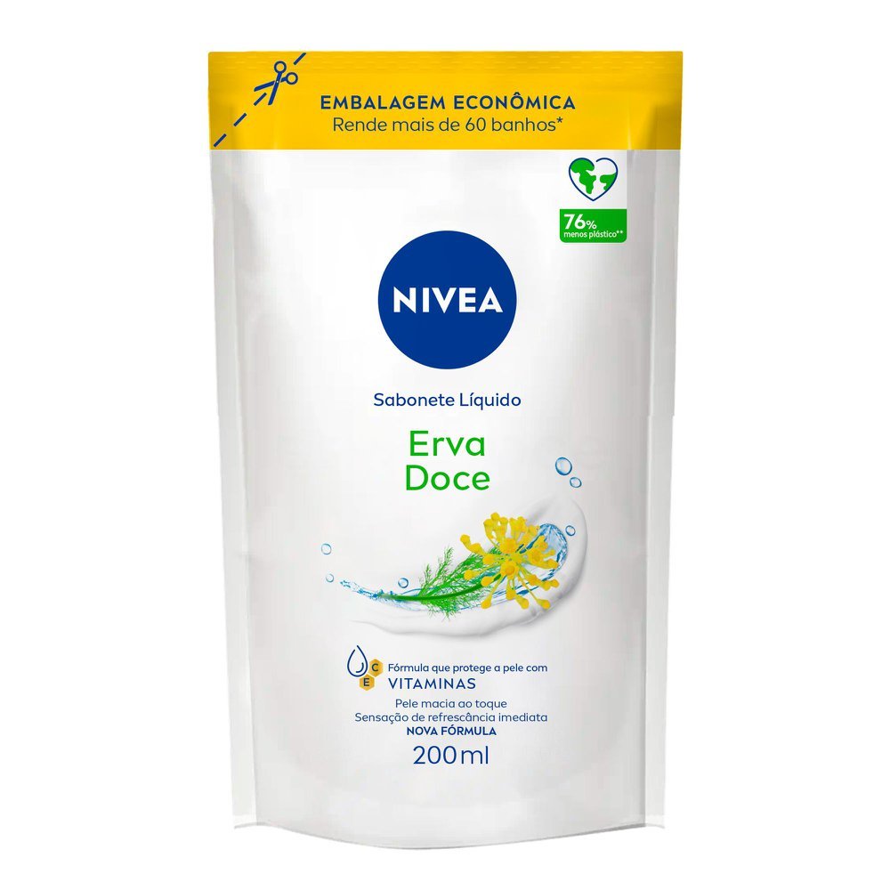 Sabonete Líquido Nivea Erva Doce Refil 200ml