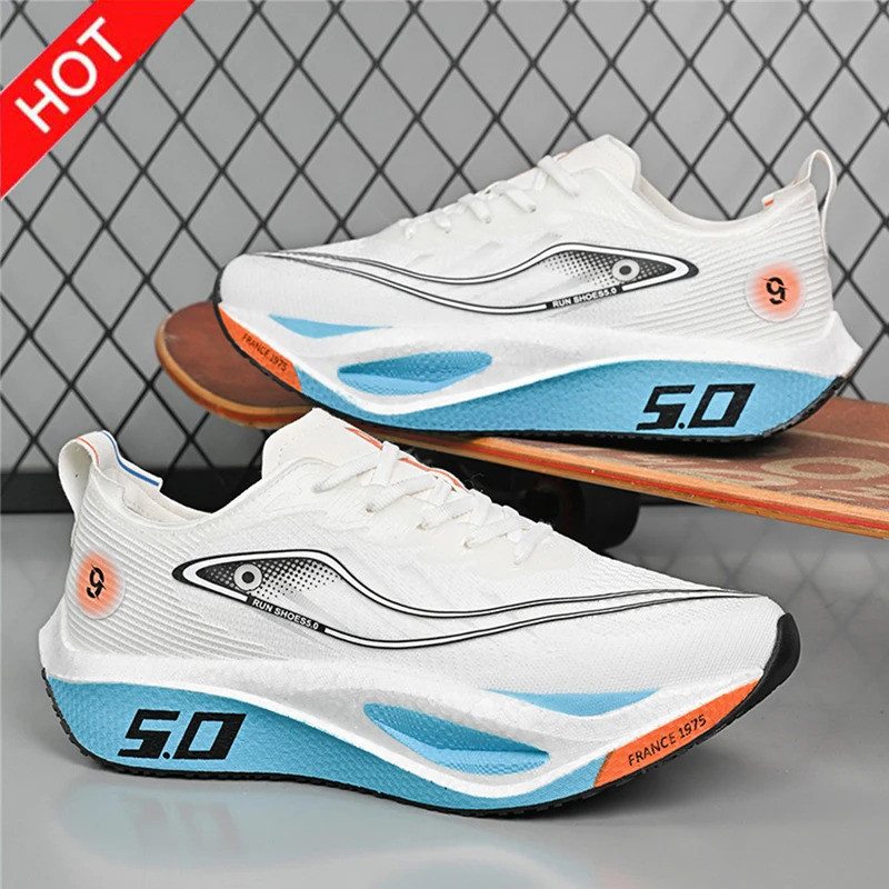 Novos Tênis Esportivos para Homens e Mulheres, Tênis de Corrida, Placa de Carbono, Tênis de Maratona Masculinos, Amortec