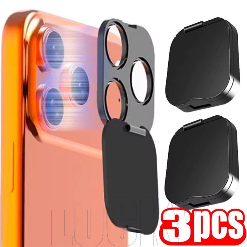 1/2/3 Unidades Capa Para Câmera Traseira iPhone 17 Pro/Max-Protetora Aberta E Fechada-Protetor De WebCam De Privacidade