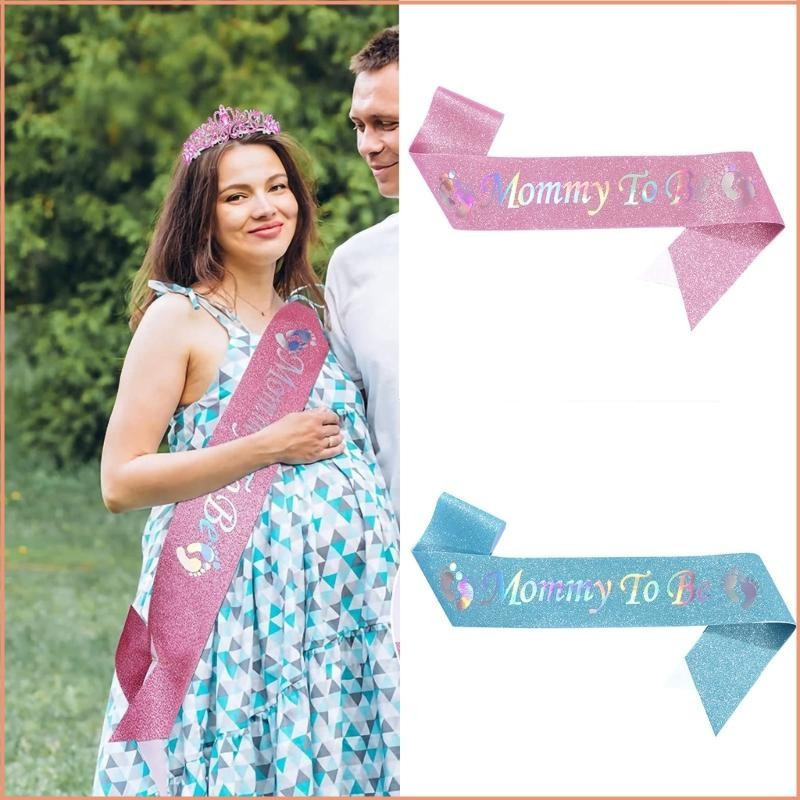 Yao Mommys To Be Sash Linda E Cetins Texto Com Para Revelar O Gênero , , Bebê , Polvilhado , C