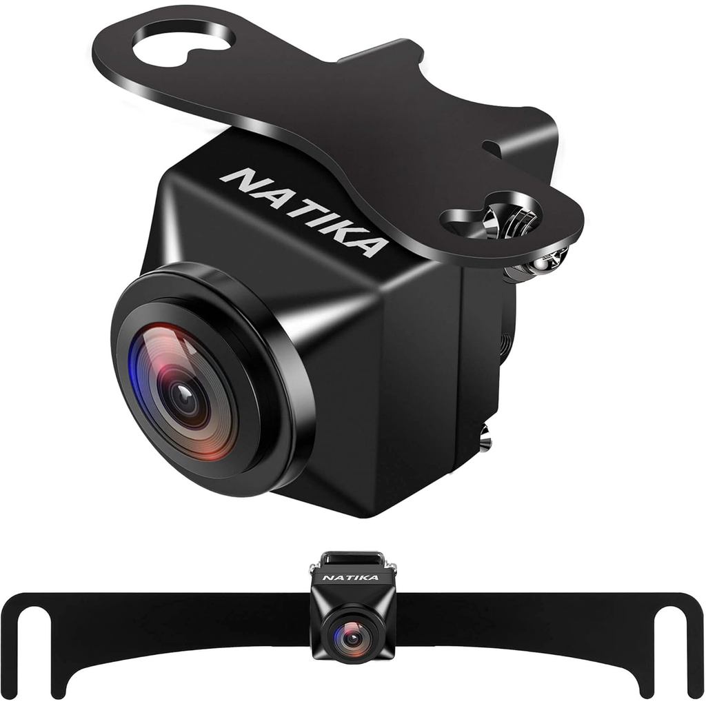 Câmera de Ré/Frontal NATIKA: Sem Efeito de Distorção, Visão Noturna Starlight, HD à Prova d'Água 720P AHD e TVI, Câmera 