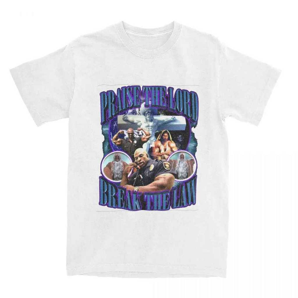 Camiseta Masculina Academia Praise The lord Lançamento 100% algodão Unissex Plus Size Oversized Premium - Estampaê