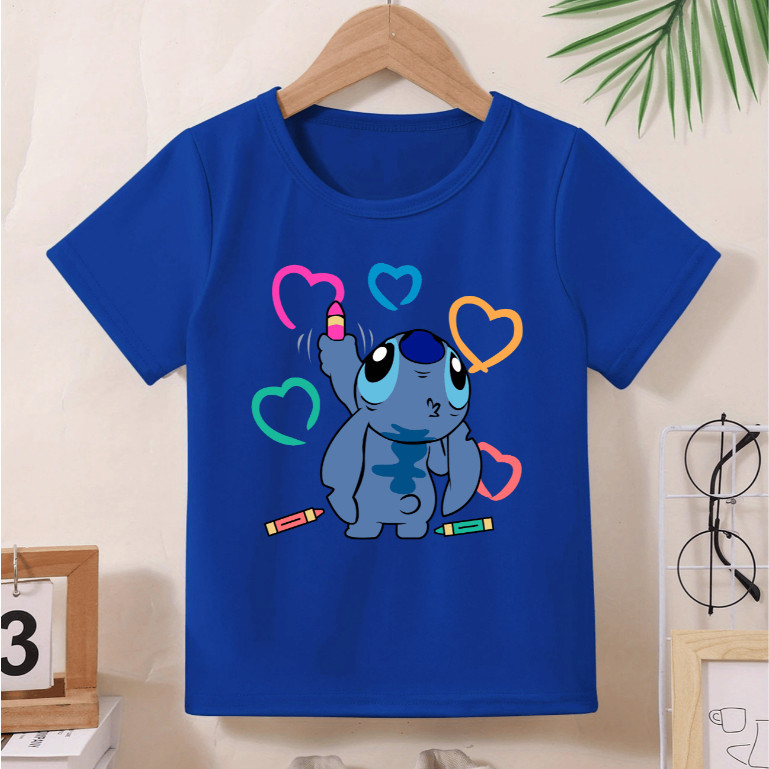 Camiseta Camisa blusa Infantil Juvenil coracões Unissex 100% Algodão