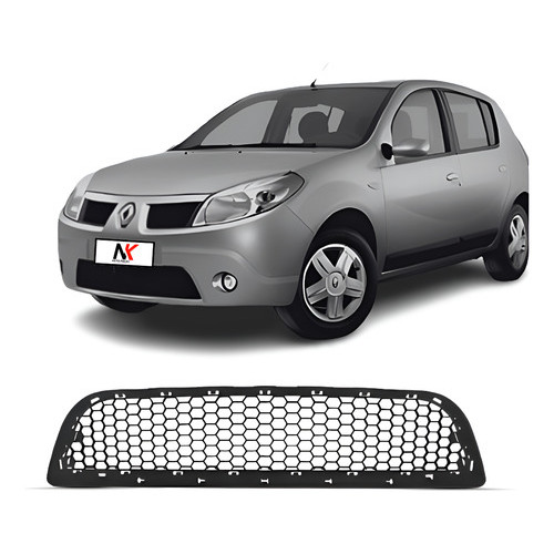 Grade Central Parachoque Dianteiro Sandero 2008 2009 A 2011 em Oferta na Shopee