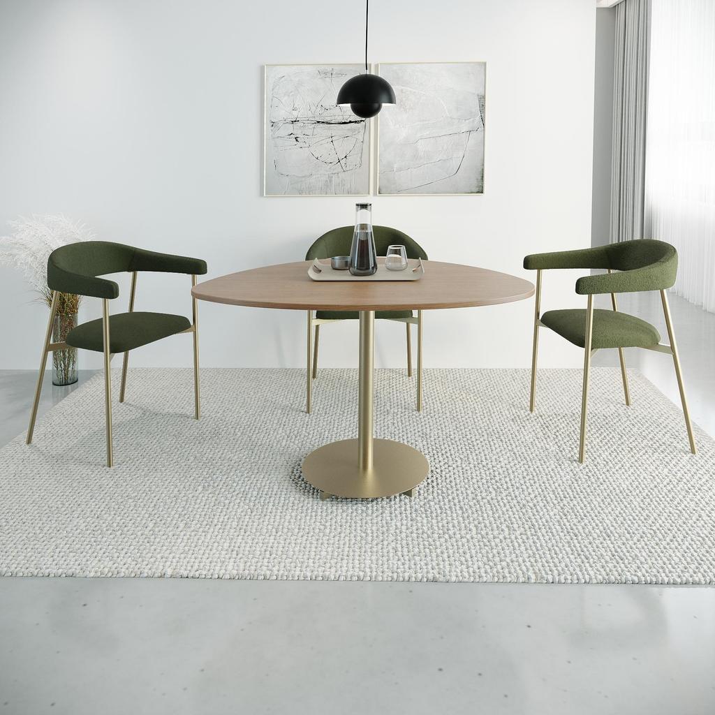 Conjunto 2 Cadeiras de Jantar Joy Tecido Boucle Est.Champ