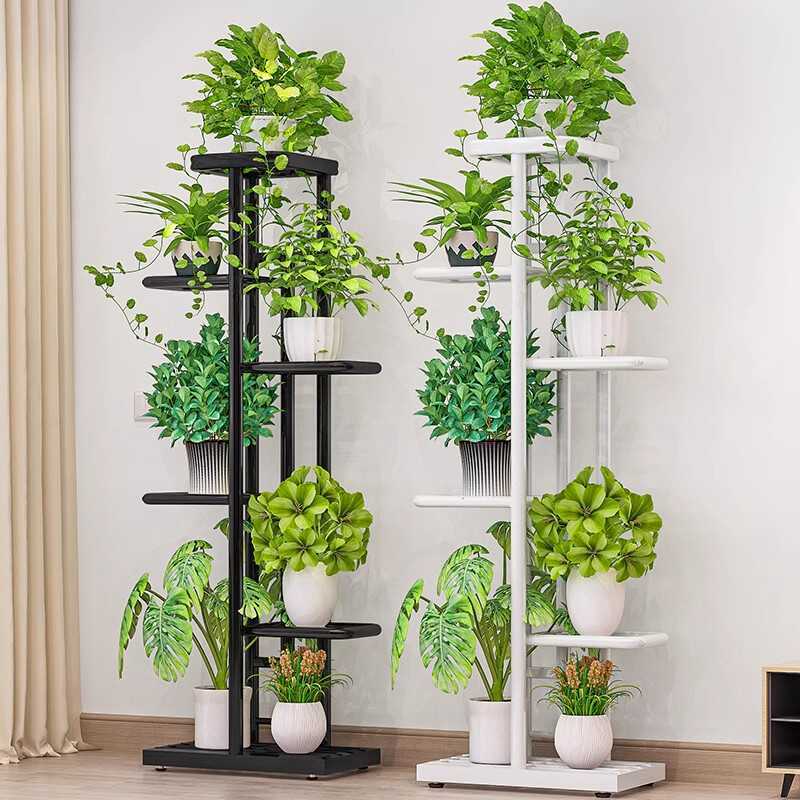 Suporte para plantas de 5/6/8 níveis, prateleira de exposição suporte para plantas interior exterior jardim flores supor