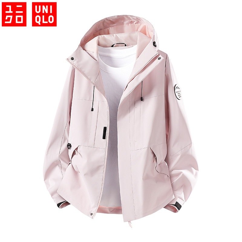 S-5XL UNIQLO Jaqueta Esportiva Feminina Ao Ar Livre À Prova De Vento Impermeável Respirável Solta De Montanhismo