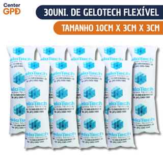 KIT 30Uni. Gelo Tech Flexível | Tam. 10cm X 3cm x 3cm | Conservação e Preservação de Alimentos em Oferta na Shopee
