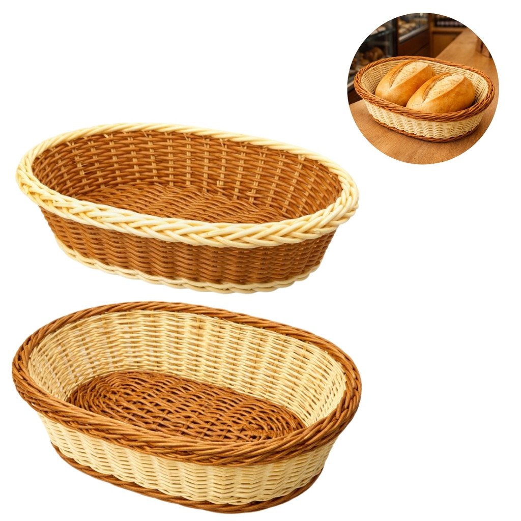 2 Cestos Plástico Para Pão Utilidades Domésticas
